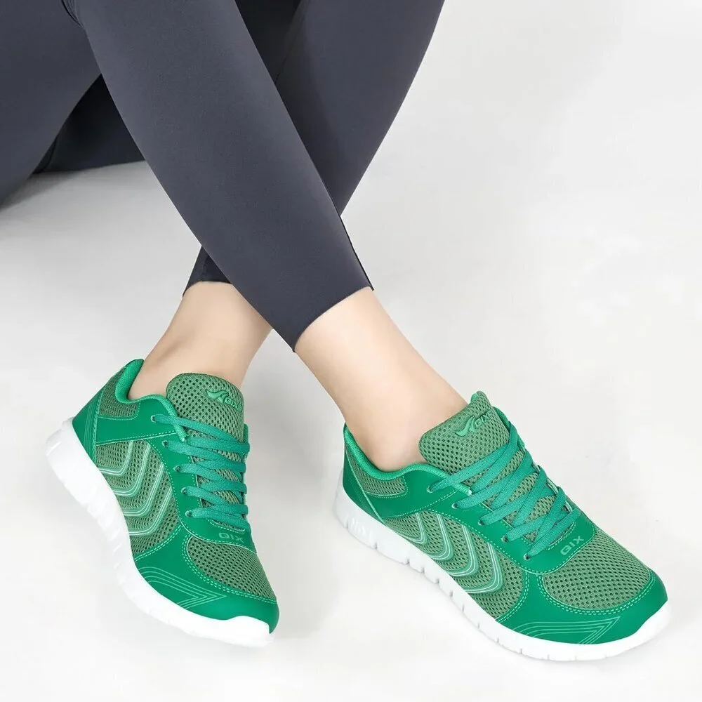 Women Running Shoes Slip On Walking Non Slip Comfortable Fashion Tennis Green